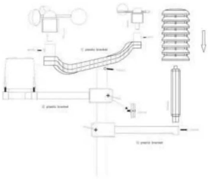 Cresta DTX690 - Mounting the outdoor sensor onto the stainless steel mast - 5