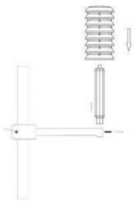 Cresta DTX690 - BEVESTIGEN VAN DE WINDSNELHEID SENSOR OP DE EERSTE KUNSTSTOF BEUGEL - 4