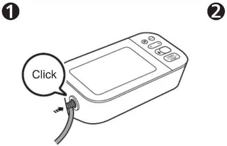 OMRON X7 Smart - Applying the Cuff on the Left Arm - 1