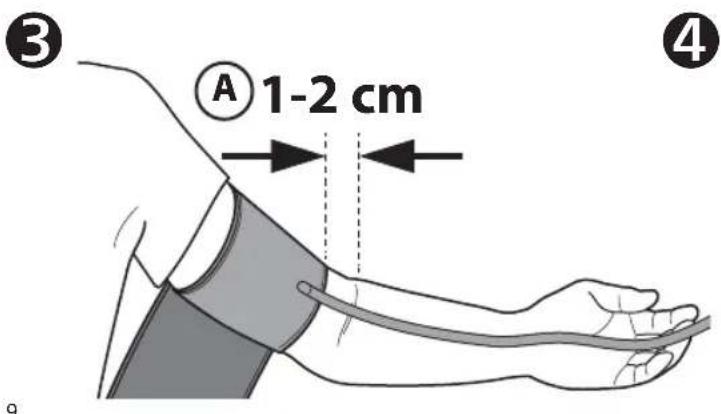 OMRON X7 Smart - Applying the Cuff on the Left Arm - 3