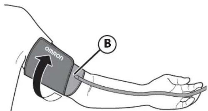 OMRON X7 Smart - Applying the Cuff on the Left Arm - 4