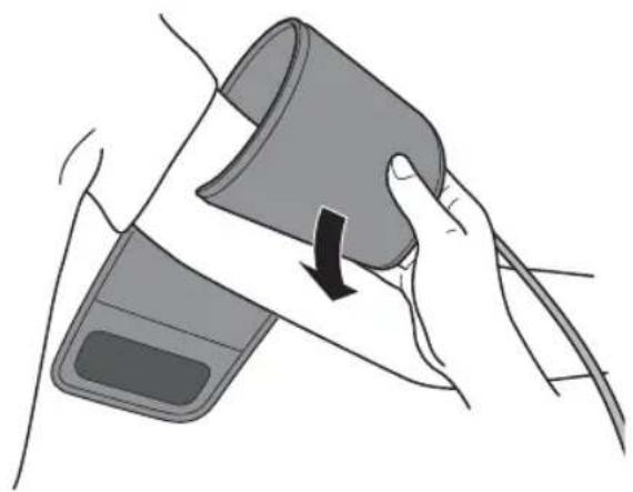 OMRON X7 Smart - Applying the Cuff on the Left Arm - 2