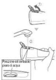 PANASONIC EW1511 - Riempire la vaschetta con acqua. - 1