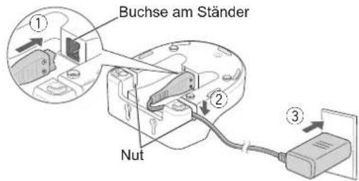 PANASONIC EW1511 - Schließen Sie den Netzadapter an. - 1