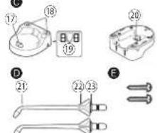 Technical diagram showing labeled components of a mechanical or electrical component with numbered parts and a magnified view.