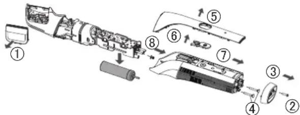 PANASONIC ERGK80 - Rimuovere la batteria ricaricabile incorpora prima di procedere allo smaltimento del corpo principale. - 1