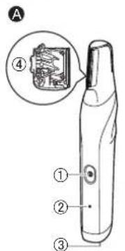 PANASONIC ERGK80 - Benaming van de onderdelen - 1