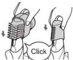 PANASONIC ERGK80 - Mounting the attachment - 1