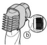 PANASONIC ERGK80 - Brug drejeknappen og juster indstellingsmærket for trimningshajden (6) til den onskede hjoide. - 1