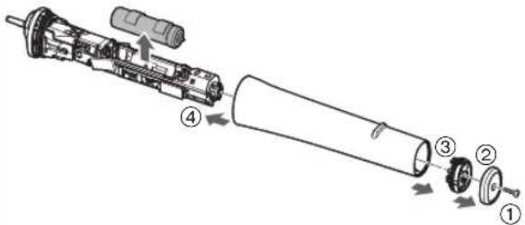 PANASONIC EWDP52 - Indepartarea accumulatoruluiincorporat - 1