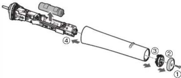 PANASONIC EWDP52 - Udtagelse af det indbyggede genopladelige batteri - 1