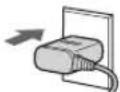PANASONIC EWDP52 - Az adaptert dugja be a fali aljzatba. - 1