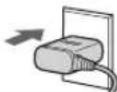 PANASONIC EWDP52 - Sett adapteren inn i stikkkontakten. - 1
