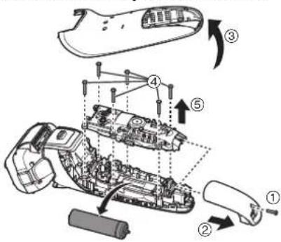 PANASONIC ESLV97 - Casarea acumulatorului incorporat - 1