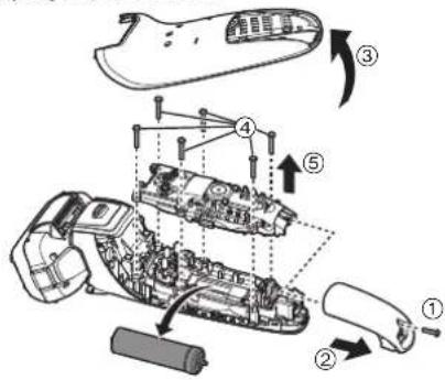 PANASONIC ESLV97 - Remove the built-in rechargeable battery before disposing of the shaver. - 1