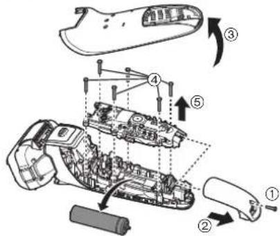 PANASONIC ESLV67 - Remove the built-in rechargeable battery before disposing of the shaver. - 1