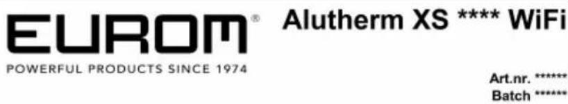 Eurom Alutherm 800XS Wifi - Identificare - 1