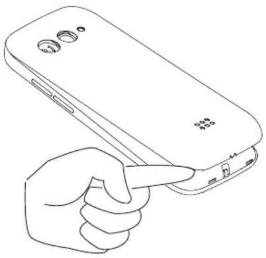 DORO 7010 - Retirer le couvercle de la batterie - 1