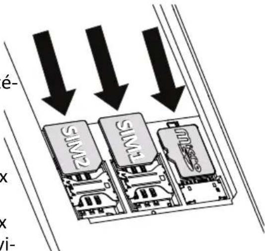 DORO 7010 - Insertion de la carte SIM et des cartes mémoires - 1
