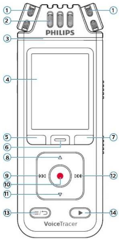 PHILIPS Voice Tracer DVT8110 - Présentation de votre enregistrreur audio - 1