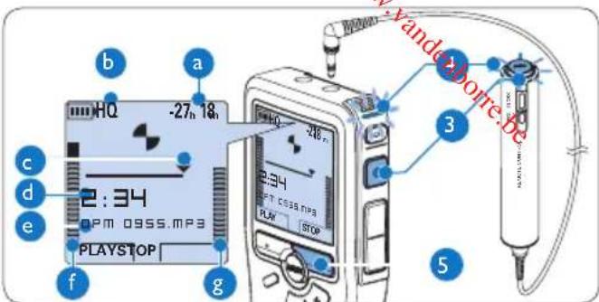 PHILIPS Voice Tracer DVT7110 - Come create una nuova registrazione4.2.1 - 2