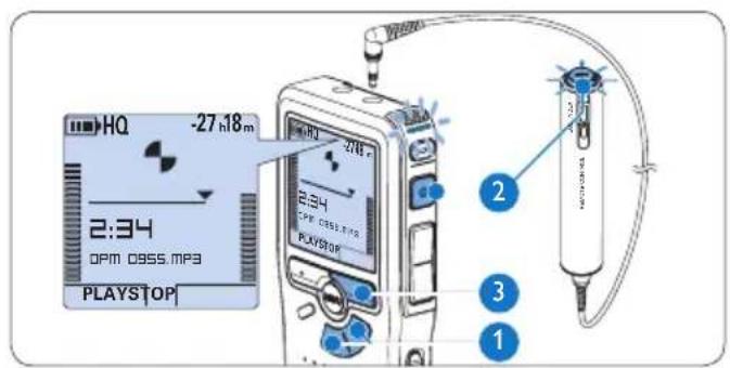 PHILIPS Voice Tracer DVT7110 - lets aan een opname toevoegen4.2.2 - 1