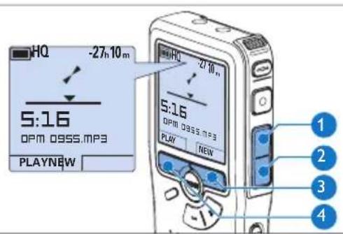 PHILIPS Voice Tracer DVT7110 - Descrizione delle funzioni di riproduzione - 1