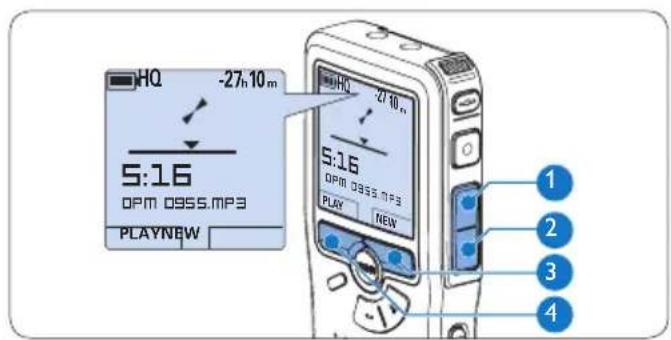 PHILIPS Voice Tracer DVT7110 - Overview playback functions4.3.1 - 1
