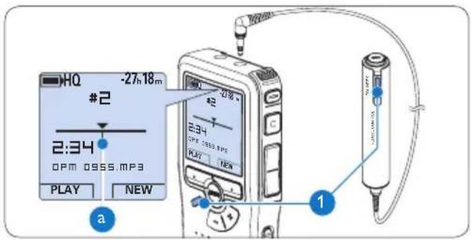 PHILIPS Voice Tracer DVT7110 - Eliminare una segnalazione index - 1