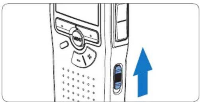 PHILIPS Voice Tracer DVT7110 - Attivazione del registratore digitale3.7 - 1
