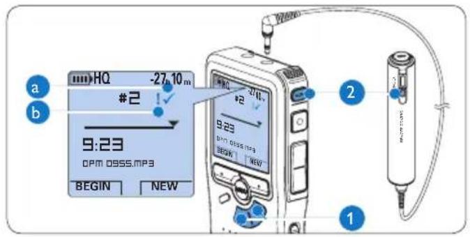 PHILIPS Voice Tracer DVT7110 - Terminare (proteggere) una registrazione - 1