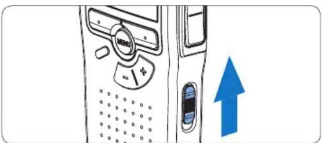PHILIPS Voice Tracer DVT7110 - Activación del grabador digital3.7 - 1