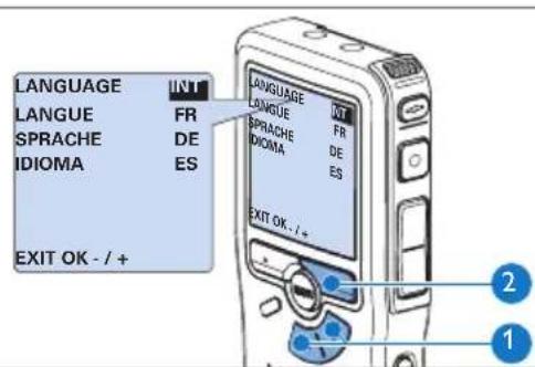 PHILIPS Voice Tracer DVT7110 - De taal instellen - 1