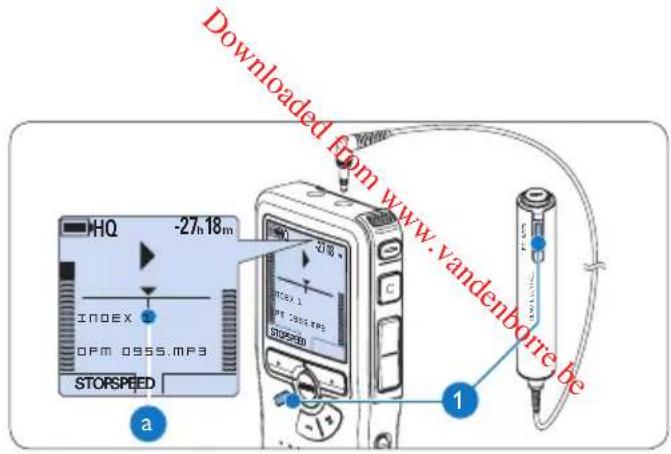 PHILIPS Voice Tracer DVT7110 - Inserire una segnalazione index5.3.1 - 1