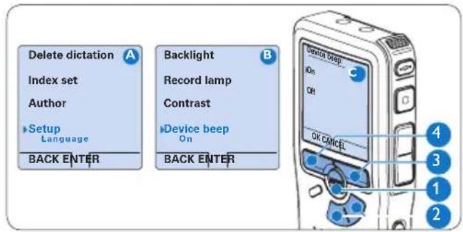 PHILIPS Voice Tracer DVT7110 - Avviso acustico del dispositivo - 1