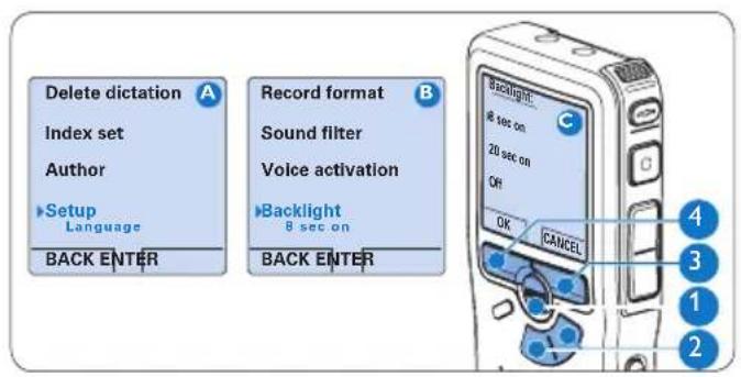 PHILIPS Voice Tracer DVT2810 - Backlight - 1