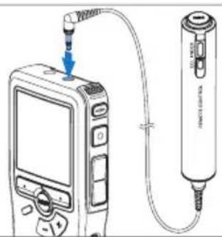 PHILIPS Voice Tracer DVT2810 - Connector la télécommande4.1.2 - 1