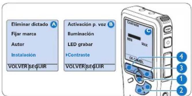 PHILIPS Voice Tracer DVT2810 - Contraste del LCD - 1