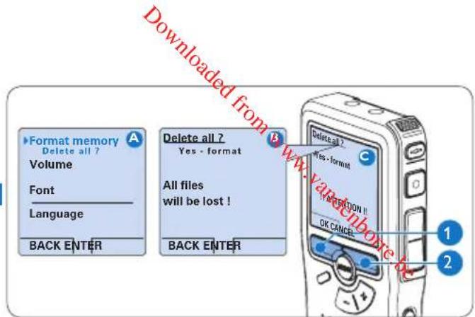 PHILIPS Voice Tracer DVT2810 - Format a new memory card - 1