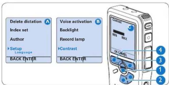 PHILIPS Voice Tracer DVT2810 - Contrasto LCD - 1