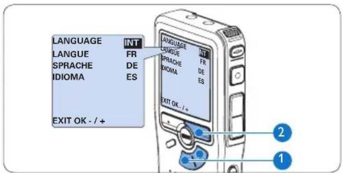 PHILIPS Voice Tracer DVT2810 - Programmer la langue - 1