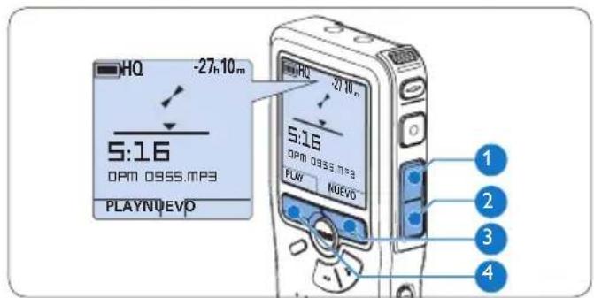 PHILIPS Voice Tracer DVT2810 - Generalidades sobre las functions de reproduccion - 1