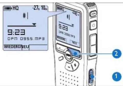 PHILIPS Voice Tracer DVT2810 - Hinweis - 1