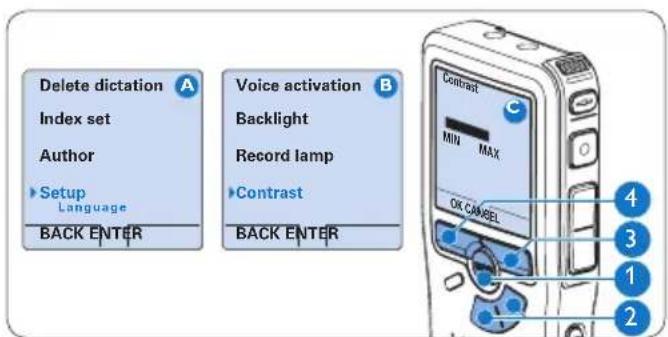 PHILIPS Voice Tracer DVT2810 - LCD contrast - 1