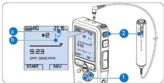 PHILIPS Voice Tracer DVT2810 - Abschreiben (Sperren) eines Diktats - 1