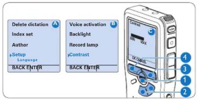 PHILIPS Voice Tracer DVT2810 - LCD contrast - 2