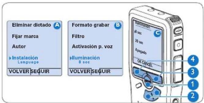 PHILIPS Voice Tracer DVT2810 - Iluminación posterior - 1
