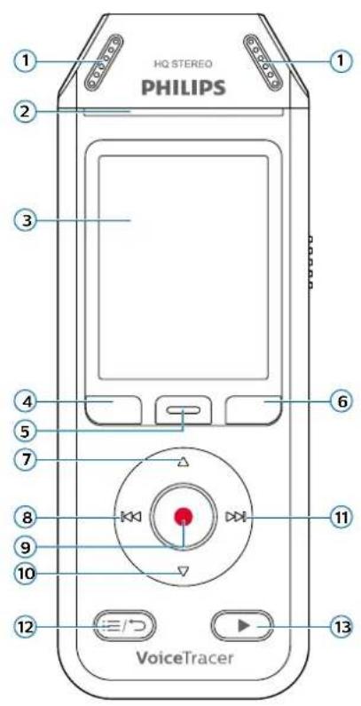 PHILIPS Voice Tracer DVT2110 - Présentation de votre enregistreur audio - 1