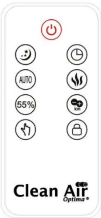 Clean Air Optima CA606 - Butoanele de pe telecomandă: - 1