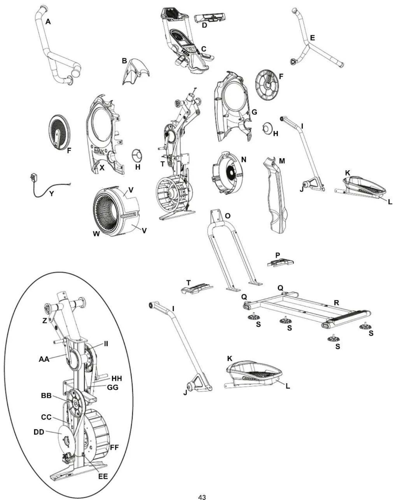 BOWFLEX Max Trainer M8 - Tous les mois ou au bout de 20 heures d'utilisation : - 1